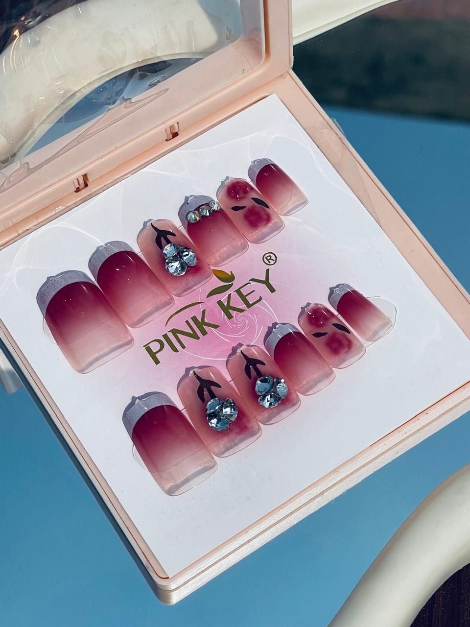 Rose Artificial Nails
