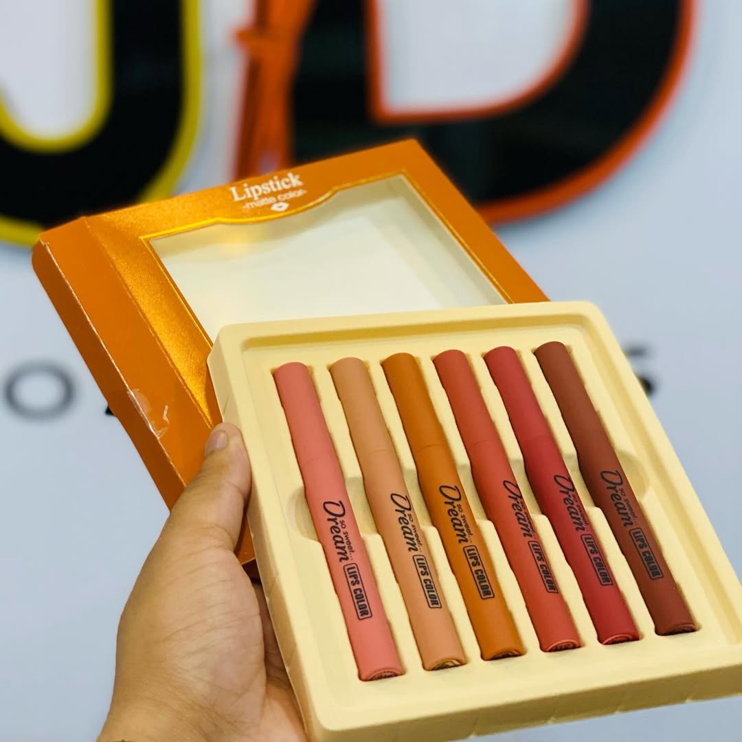 Heng feng 6 pcs/set Dream Matte Velvet Lipstick Set